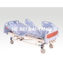 (A-35) Подвижная трехфункциональная ручная больничная койка с головкой из ABS-кровати